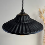 Brassvane matt black ceramic pendant light additional view 5
