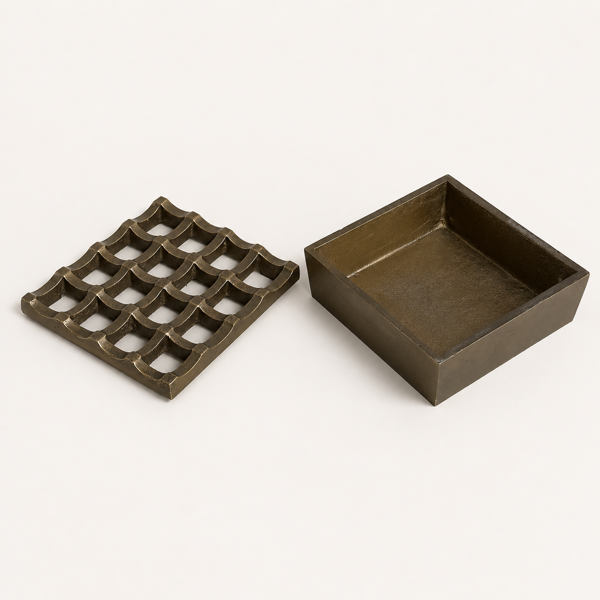 Brassvane antique brass ashtray additional view 2