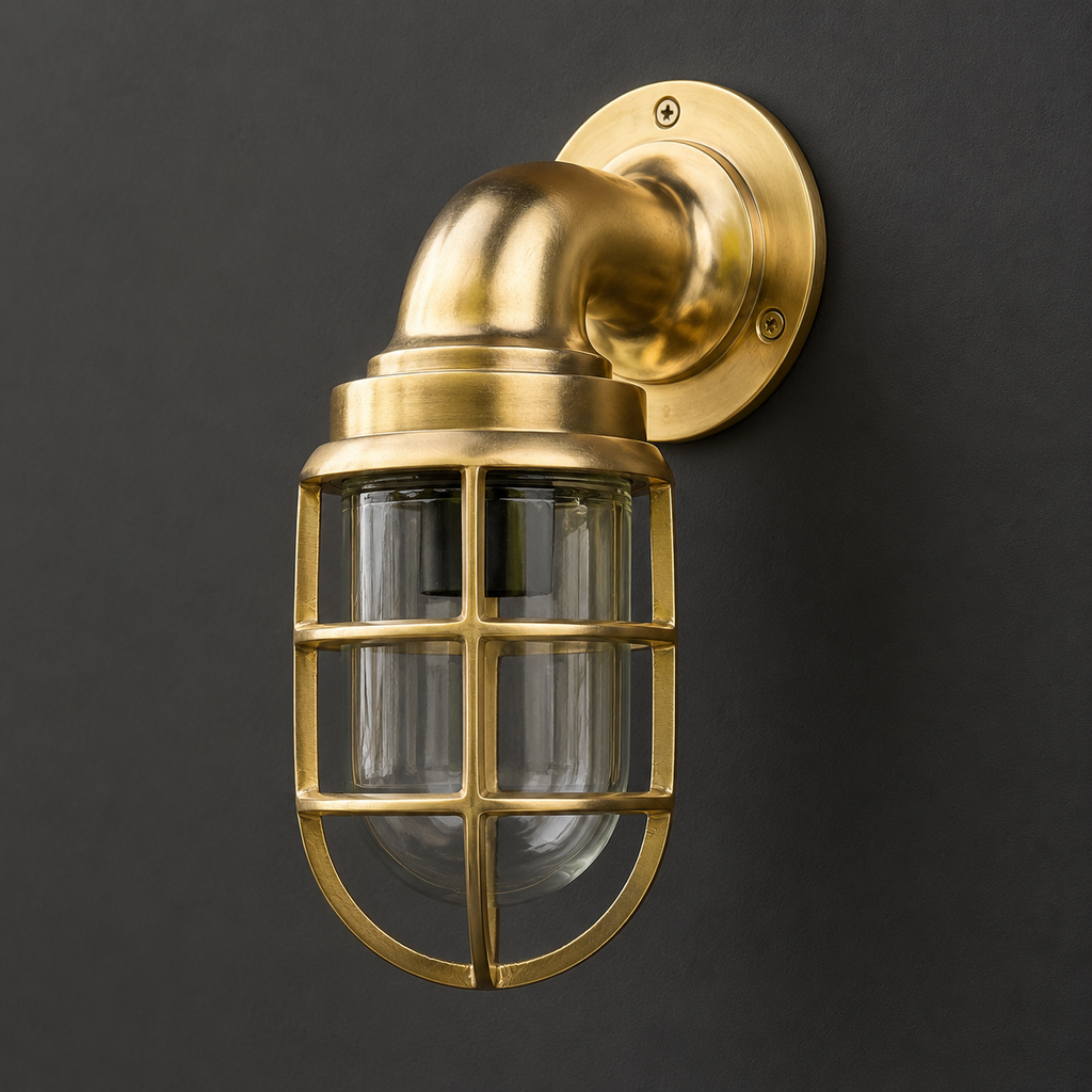Brassvane raw brass swan neck wall light additional view 6