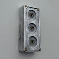 Brassvane 3 gang conduit toggle switch overall view