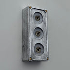 Brassvane 3 gang conduit toggle switch overall view