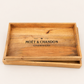 Brassvane wooden serving tray set overall view