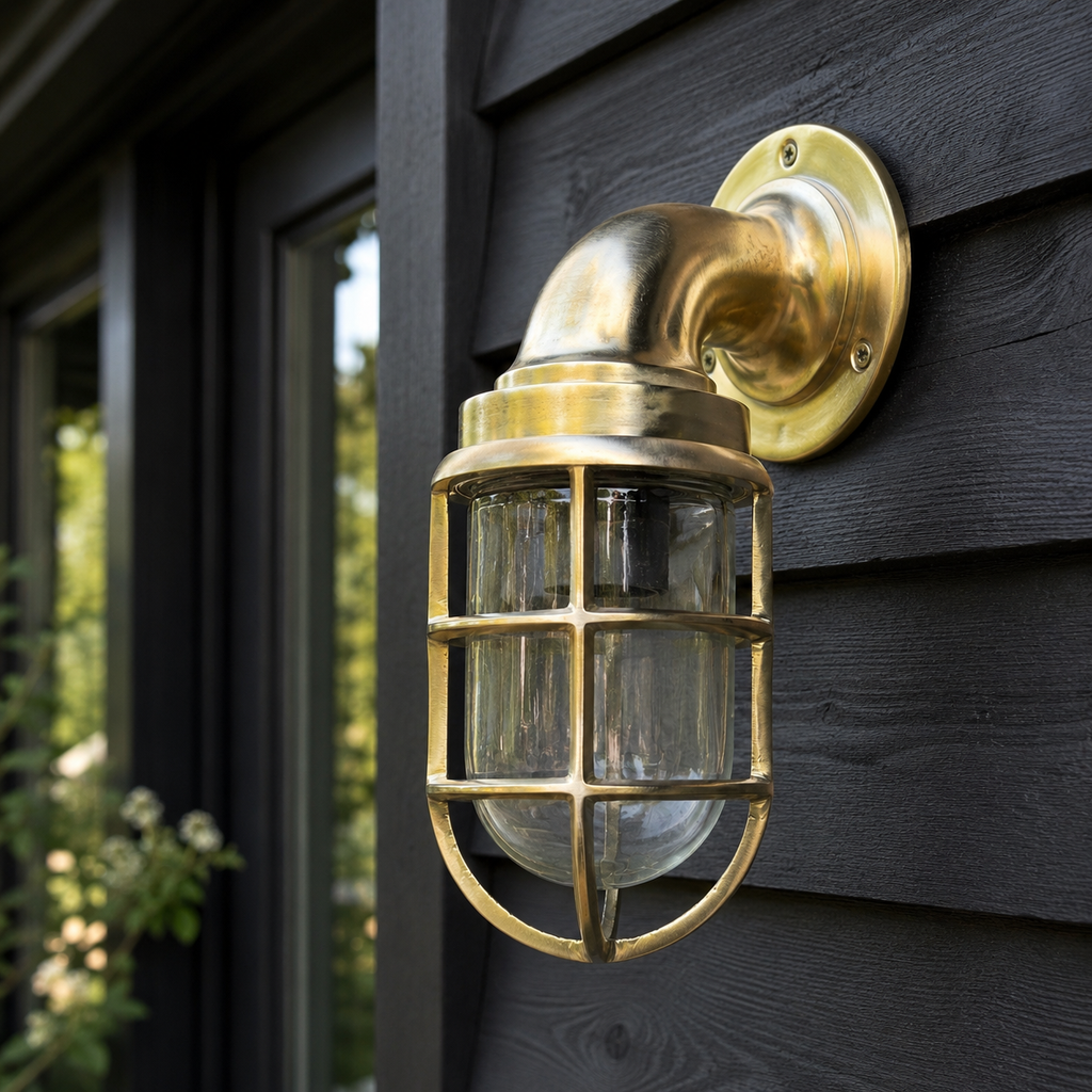 Brassvane raw brass swan neck wall light additional view 7
