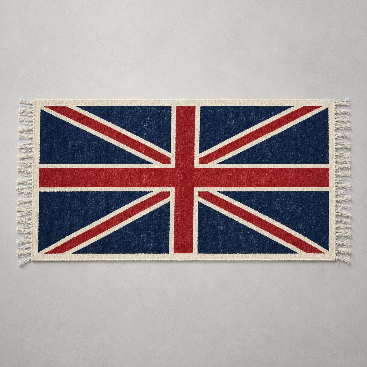 Brassvane union jack jute runner rug overall view