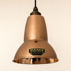 Brassvane handspun copper pendant light overall view