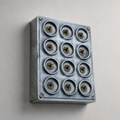 Brassvane 12 gang toggle switch panel overall view