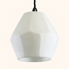 Brassvane white opal glass pendant light additional view 3