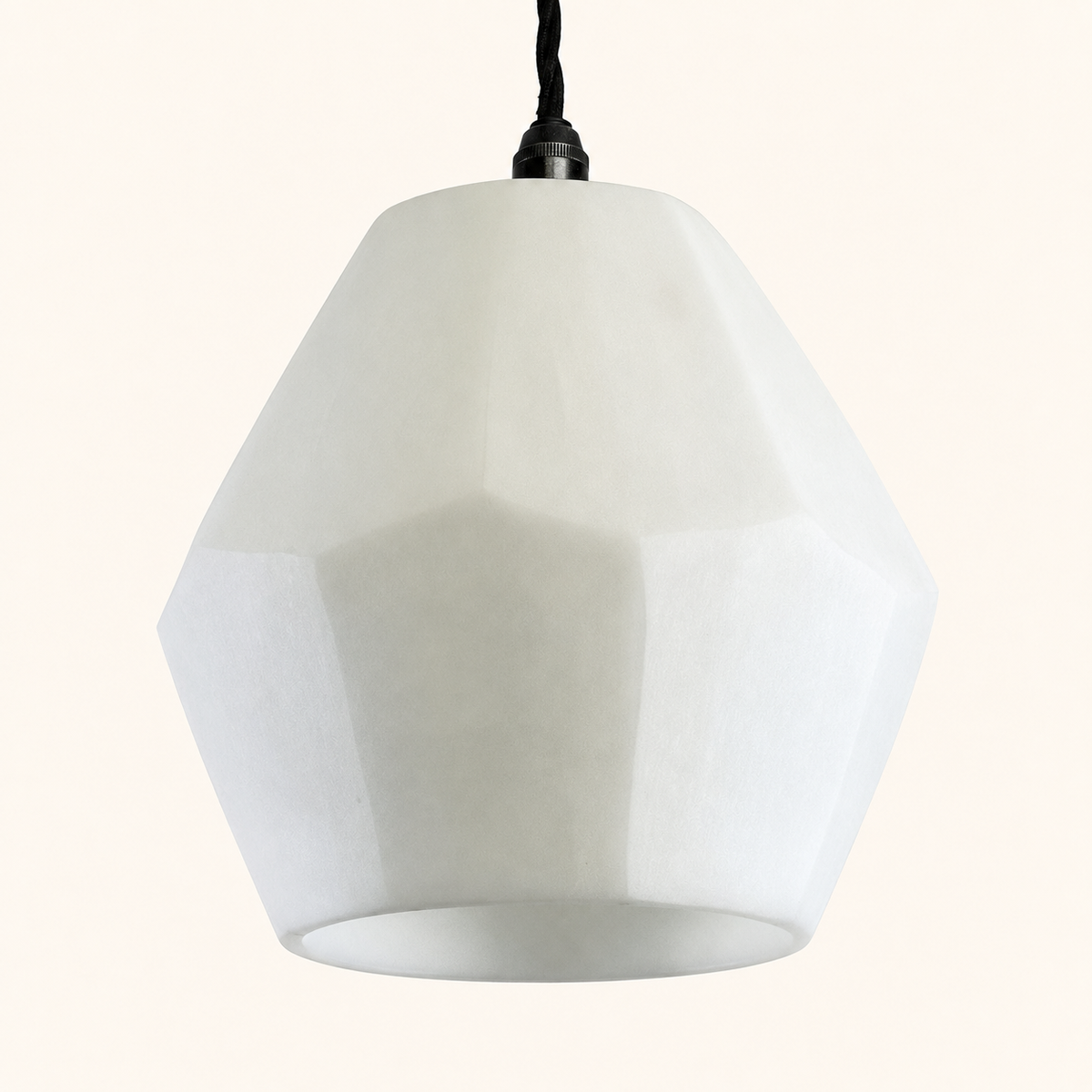 Brassvane white opal glass pendant light additional view 3