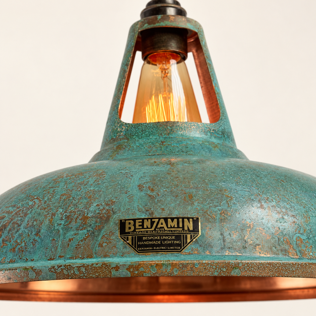 Brassvane copper verdigris pendant light additional view 6