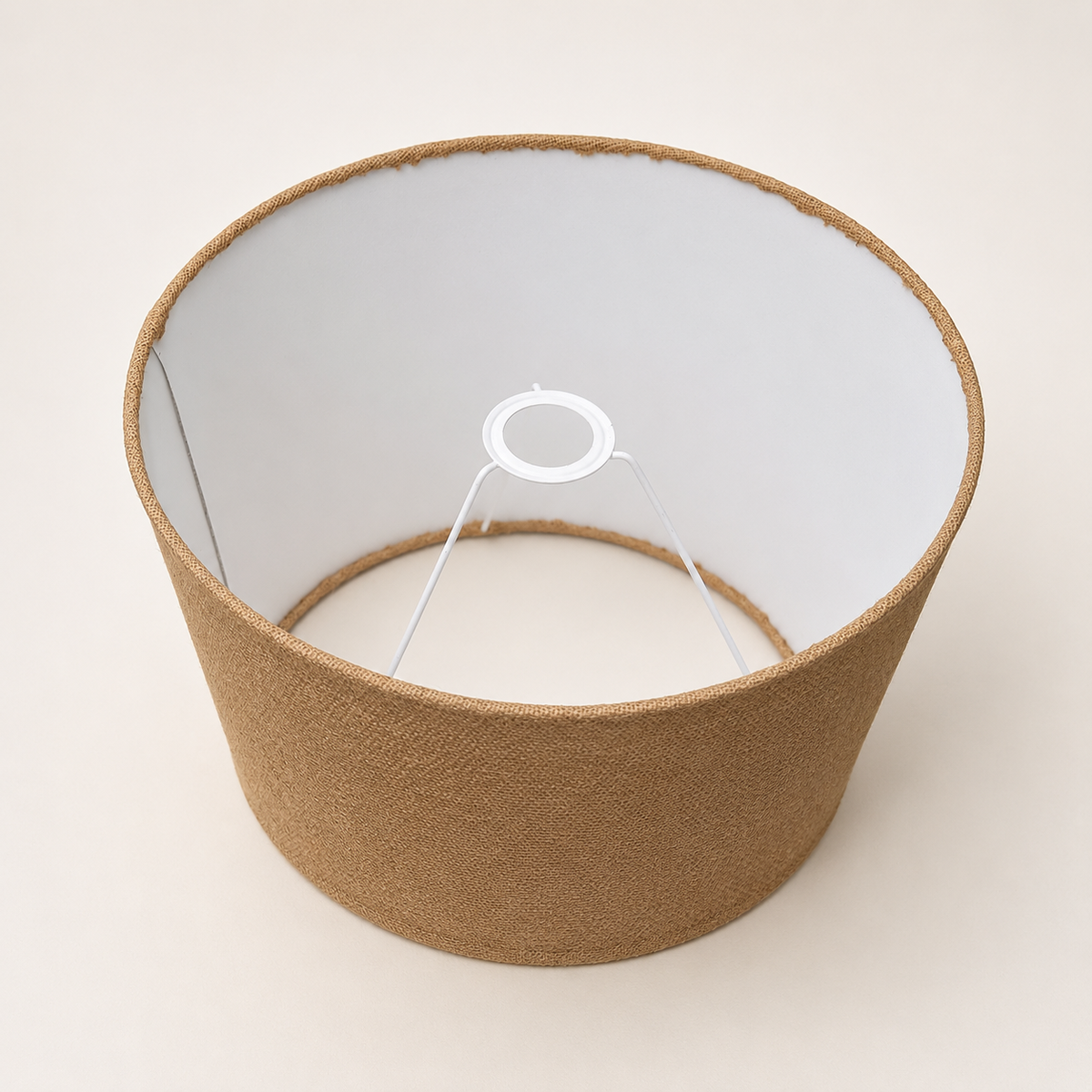 Brassvane hessian drum lampshade additional view 5