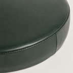 Brassvane dark green leather bar stool seat additional view 3