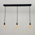 Brassvane textured black ceiling rose track light overall view