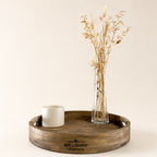 Brassvane round wooden serving tray additional view 2