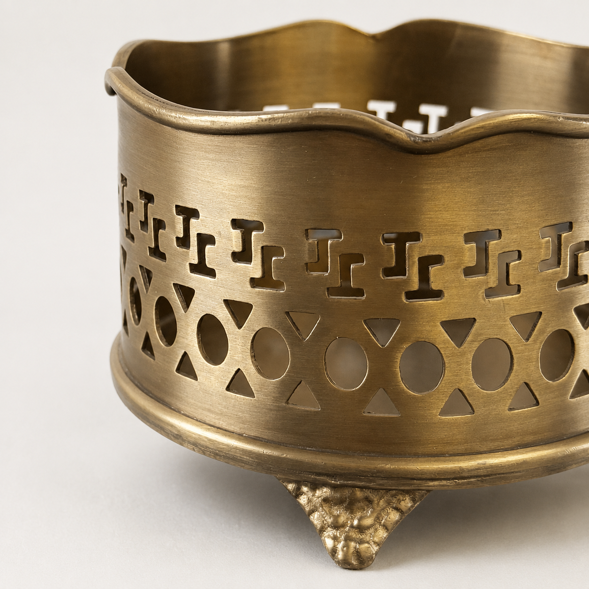 Brassvane antique brass wine bottle stand additional view 5