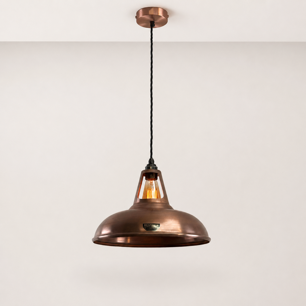 Brassvane antique copper pendant light additional view 3