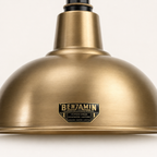 Brassvane antique brass dome pendant light additional view 6