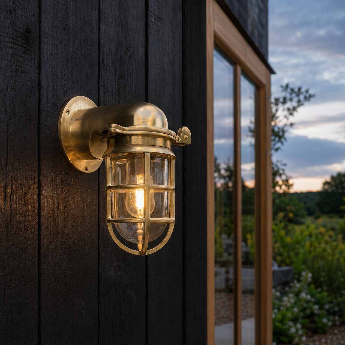 Brassvane raw brass outdoor wall light additional view 2