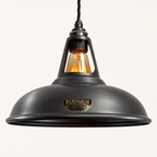 Brassvane pewter gray pendant light overall view