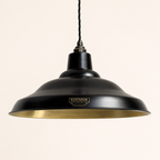 Brassvane antique brass pendant light overall view