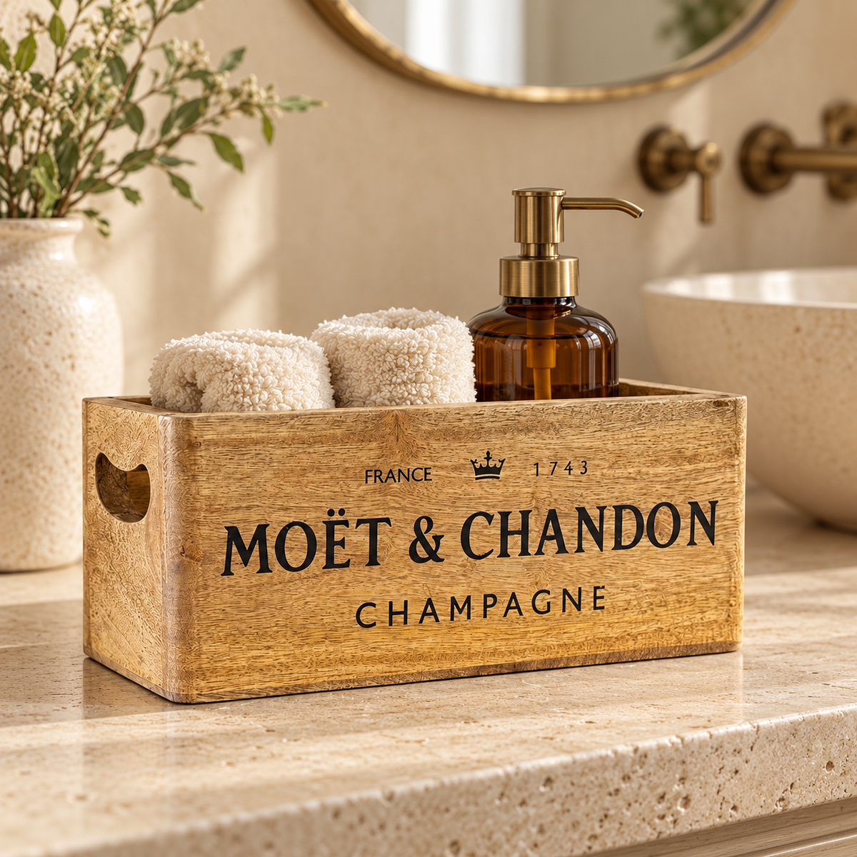 Brassvane wooden champagne storage crates additional view 2