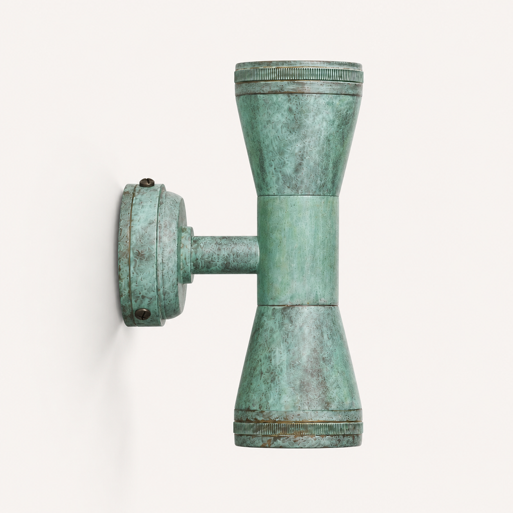 Brassvane verdigris brass outdoor wall light additional view 4