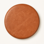 Brassvane tan leather stool seat additional view 5