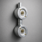 Brassvane double gang conduit light switch overall view