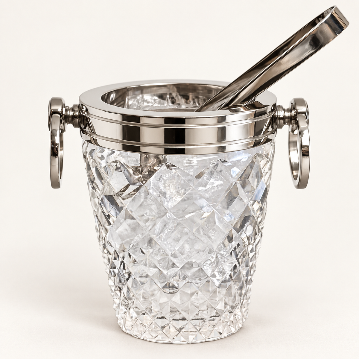 Brassvane hand cut glass ice cooler additional view 6