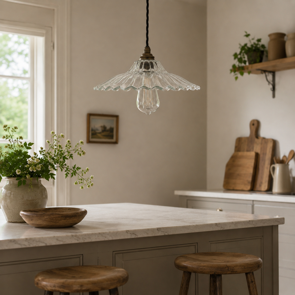 Brassvane prismatic glass pendant light additional view 6