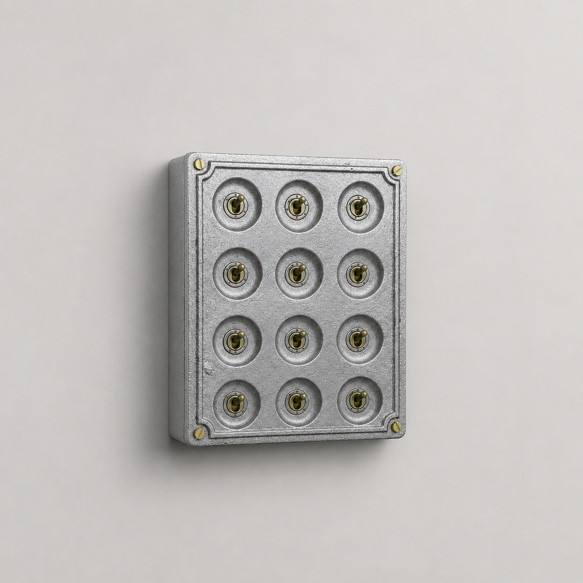 Brassvane 12 gang toggle light switch additional view 4