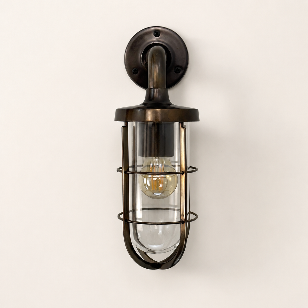 Brassvane aged bronze swan neck wall light additional view 3