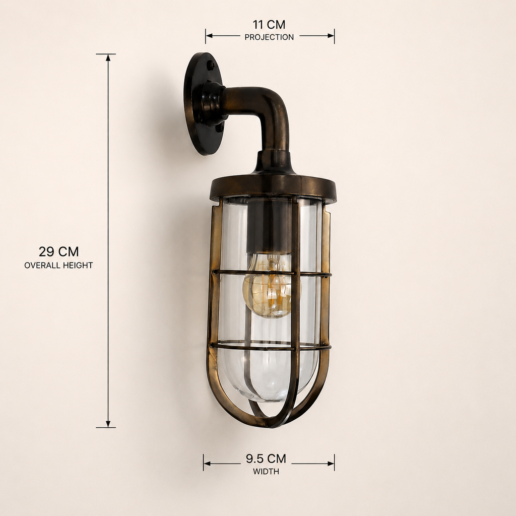Brassvane aged bronze swan neck wall light additional view 7