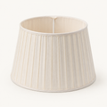 Brassvane ivory pleated lampshade overall view