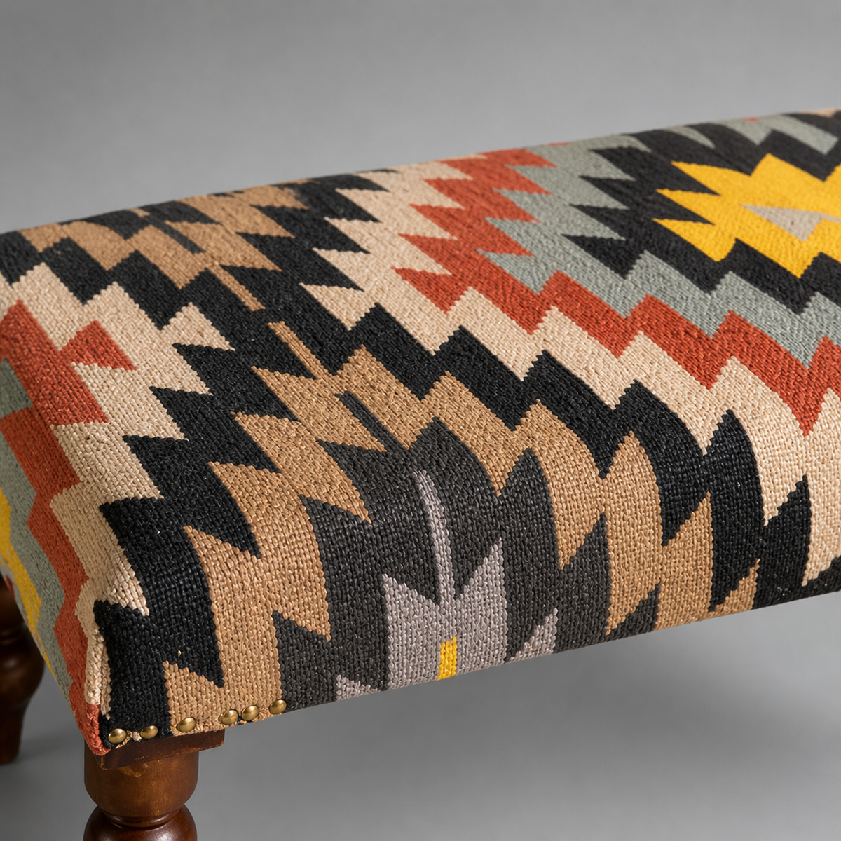 Brassvane kilim ottoman bench additional view 4