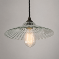 Brassvane prismatic glass pendant light overall view