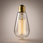 Brassvane edison filament bulb overall view