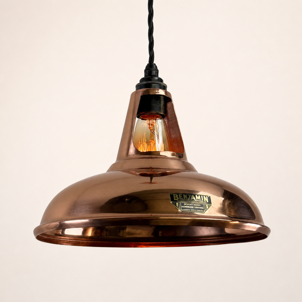 Brassvane handspun copper pendant light additional view 3