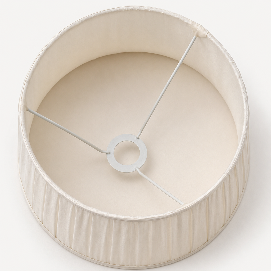 Brassvane ivory pleated lampshade additional view 4