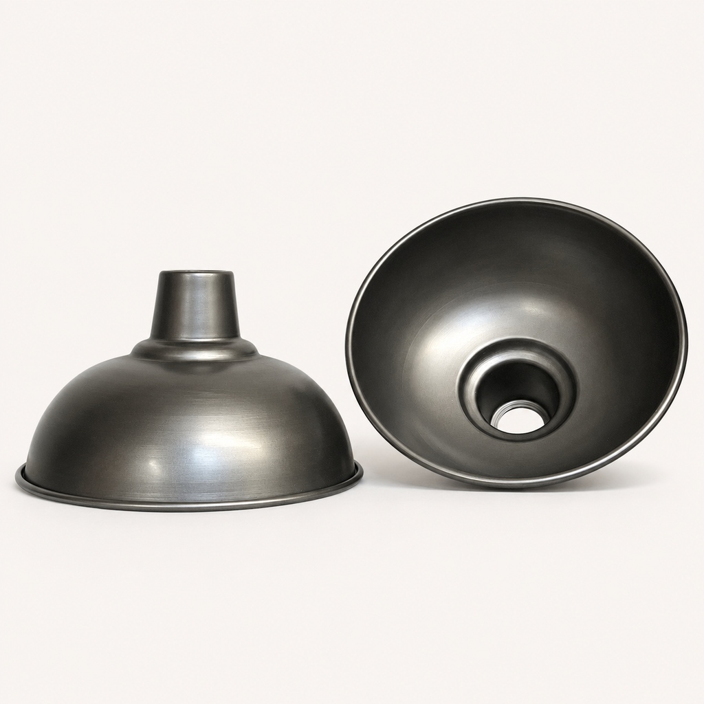 Brassvane pewter gray dome pendant light additional view 3
