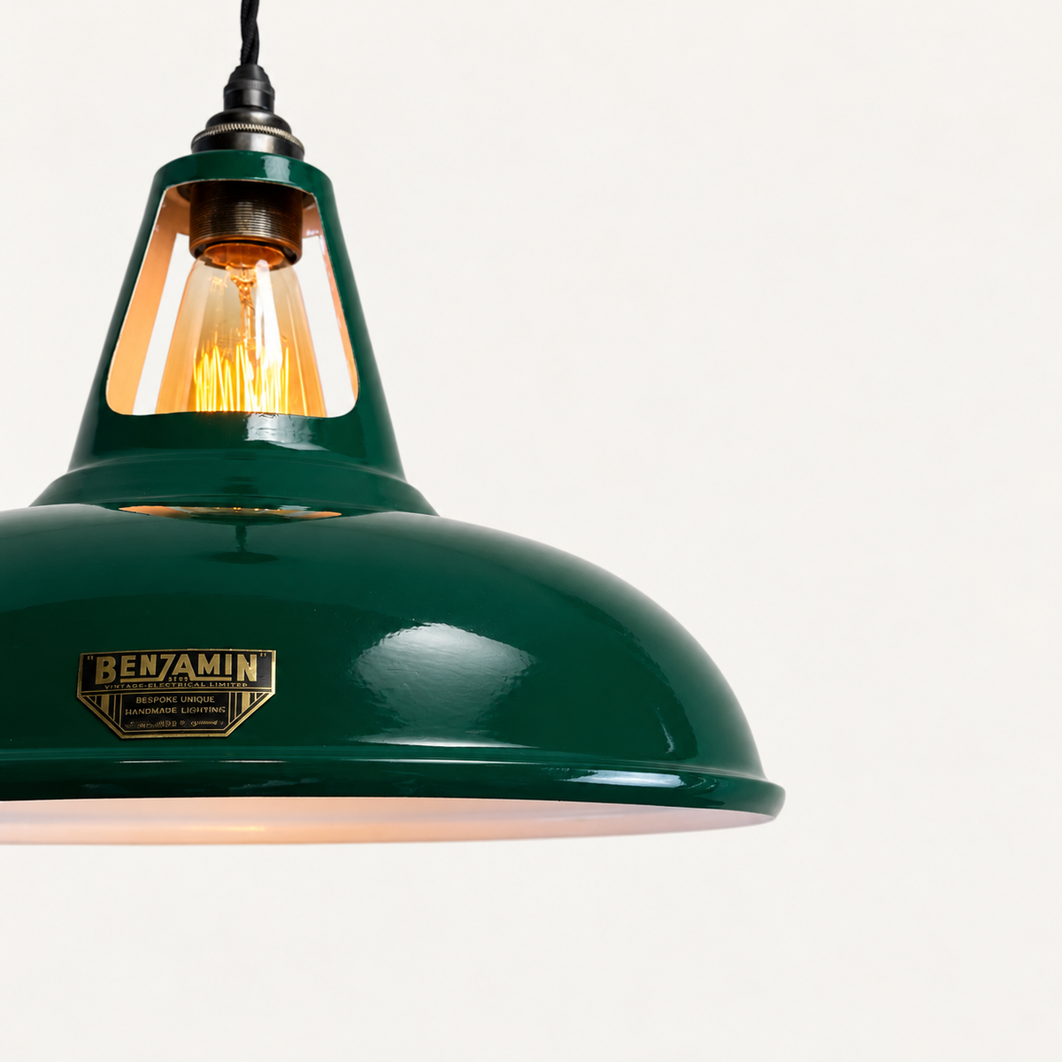 Brassvane racing green pendant light additional view 5