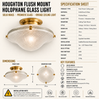 Brassvane prismatic glass flush ceiling light additional view 6