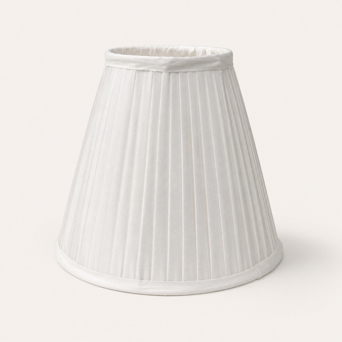 Brassvane white pleated lampshade overall view