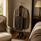 Brassvane brass valet suit stand additional view 7