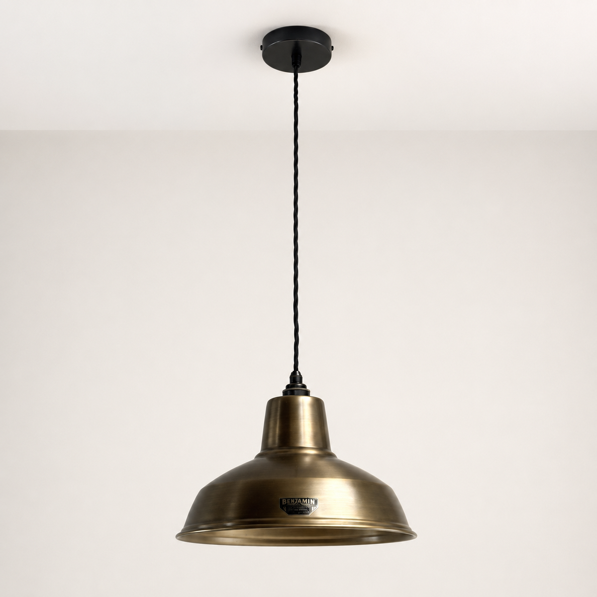 Brassvane antique brass RLM pendant light additional view 3