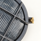 Brassvane caged pewter bulkhead light additional view 10