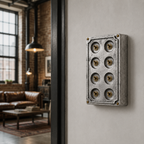 Brassvane 8 gang conduit light switch additional view 11