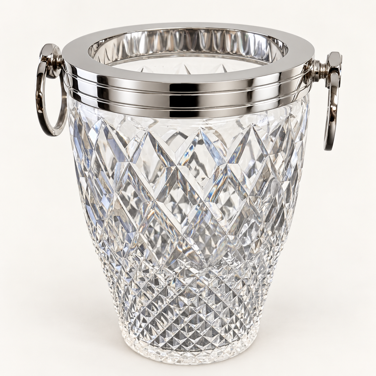Brassvane hand cut glass ice cooler additional view 3