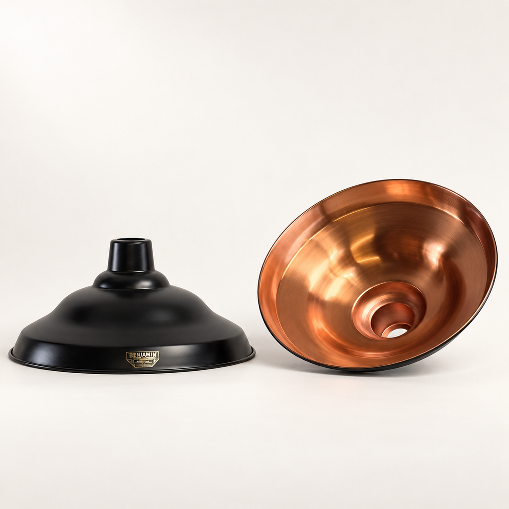 Brassvane matt black and copper pendant light additional view 2