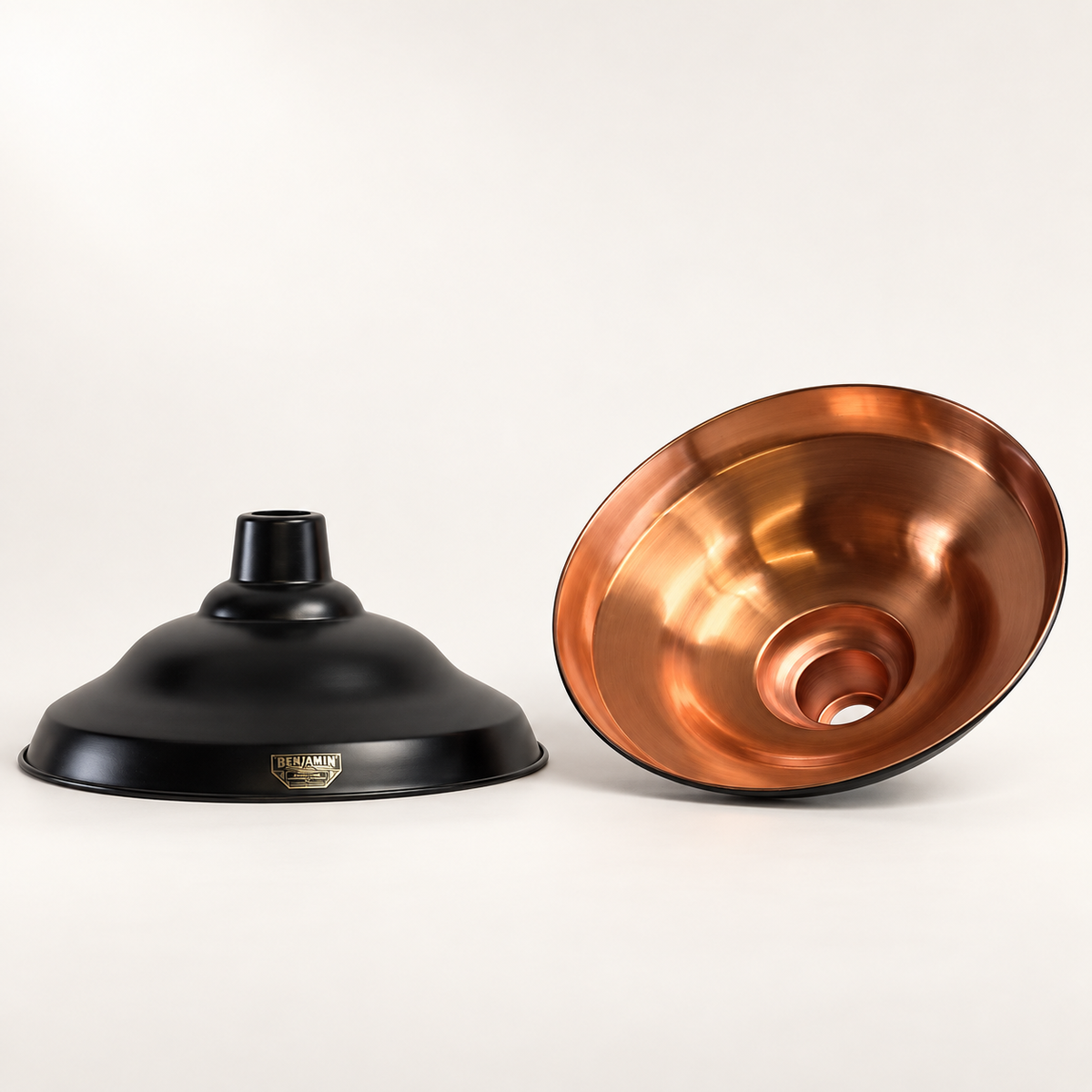 Brassvane matt black and copper pendant light additional view 2