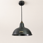 Brassvane pewter gray dome pendant light additional view 2